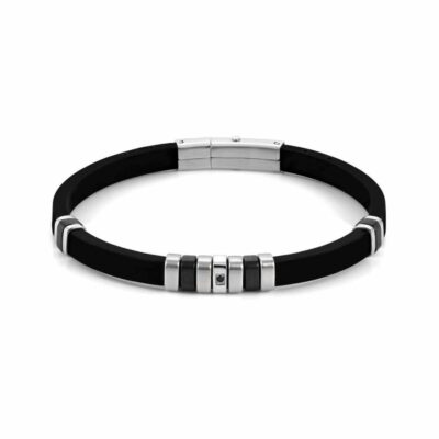 Men Nomination  | City Bracelet In Silicon With Stone