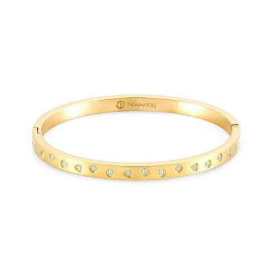 Women Nomination  | Infinito Bangle Bracelet With Pvd Colouring Yellow Gold