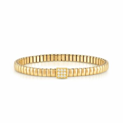 Women Nomination  | Extension Bracelet, Yellow Pvd With 1 Square