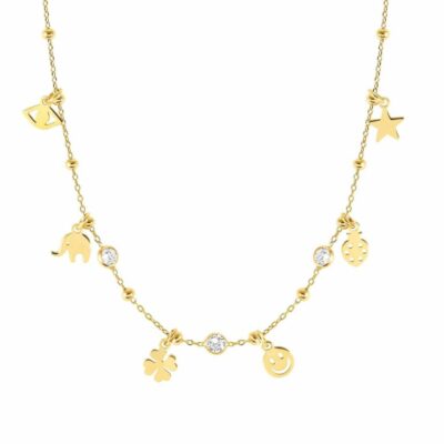 Women Nomination  | Melodie Necklace, Mix Symbol Pendants, White Cz