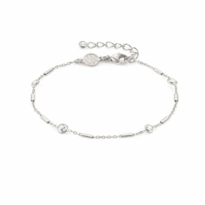 Women Nomination  | Bella Details Ed. Bracelet, Silver With Cz