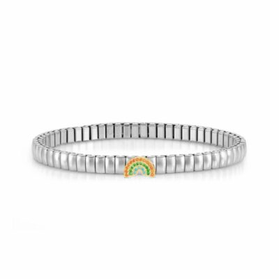 Women Nomination  | Extension Bracelet In Stainless Steel With Rainbow Symbol