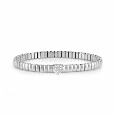 Women Nomination  | Extension Bracelet, Stainless With Heart And Stones