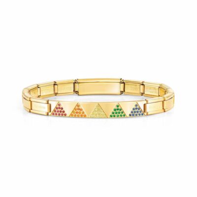 Women Nomination  | Trendsetter Bracelet,Yellow, Coloured Pyramids