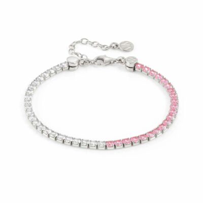 Women Nomination  | Chic&Charm Joyful Ed Bracelet, White And Pink Stones