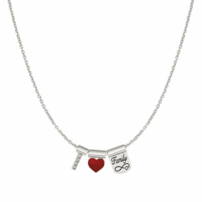 Women Nomination  | Seimia I Love Family Necklace With Cubic Zirconia