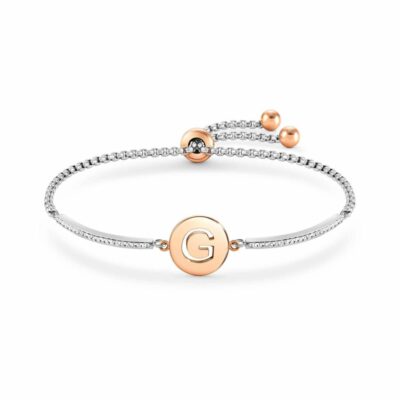 Women Nomination  | Milleluci Bracelet, Letter G In Stainless Steel