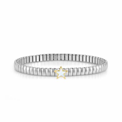 Women Nomination  | Extension Stainless Steel Bracelet, Mother Of Pearl Star