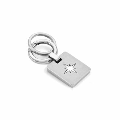 Men Nomination Keychains | Satin Finish Steel Keyring, Wind Rose