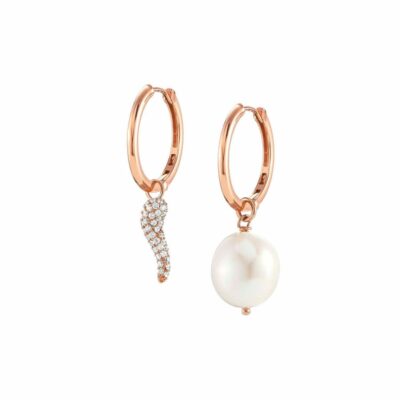 Women Nomination  | White Dream Earrings With Lucky Horn