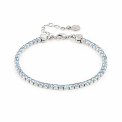 Women Nomination  | Chic&Charm Joyful Ed Bracelet, Light Blue Stones