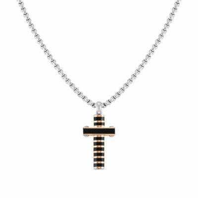 Men Nomination  | Strong Diamond Necklace, Black Cross