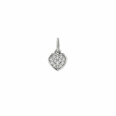 Women Nomination Charms | Silver Heart With Cubic Zirconia