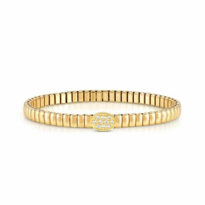 Women Nomination  | Extension Bracelet, Yellow Pvd With 1 Oval