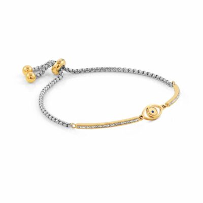 Women Nomination  | Milleluci Bracelet, Golden Pvd, Greek Eye