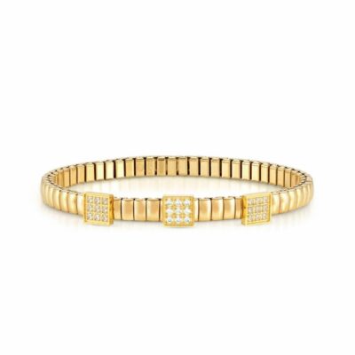 Women Nomination  | Extension Bracelet, Yellow Pvd With 3 Squares