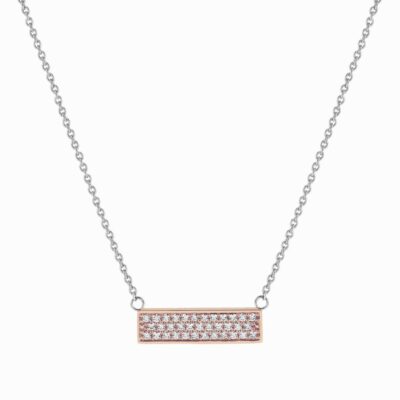 Women Nomination  | Bella La Vita Necklace With Cubic Zirconia Plaque