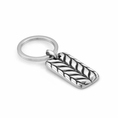 Men Nomination Keychains | Instinct Marina Leather Key Ring, Braid Symbol