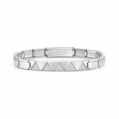 Women Nomination  | Stainless Steel Trendsetter Bracelet With Stones