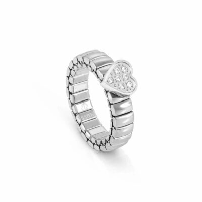 Women Nomination  | Extension Ring, Stainless With Heart And Stones