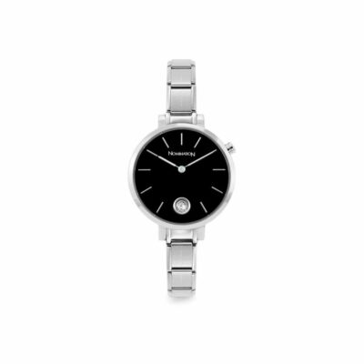 Women Nomination  | Composable Watch, Black With Cubic Zirconia