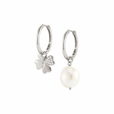 Women Nomination  | White Dream Earrings With Four-Leaf Clover