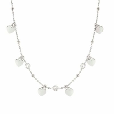 Women Nomination  | Melodie Necklace With Hearts And Cubic Zirconia