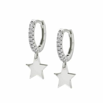 Women Nomination  | Chic&Charm Earrings With Star White Rhodium