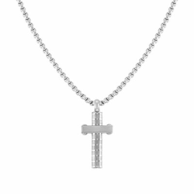 Men Nomination  | Strong Diamond Necklace, Cross White