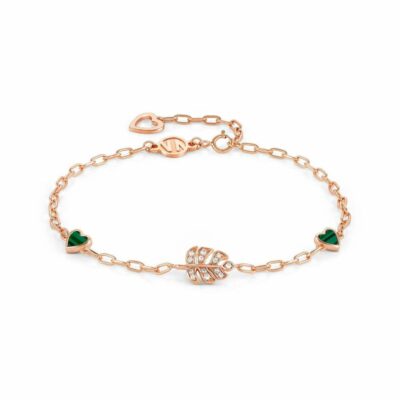 Women Nomination  | Vita Bracelet With Hearts And Leaf