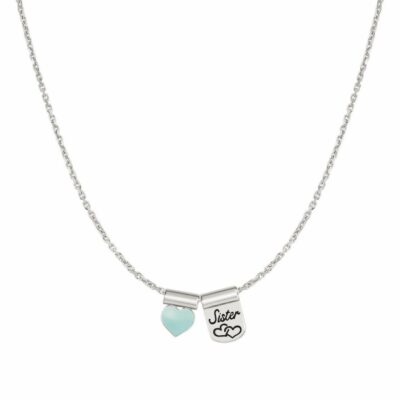 Women Nomination  | Seimia Necklace With Sister And Heart Pendants