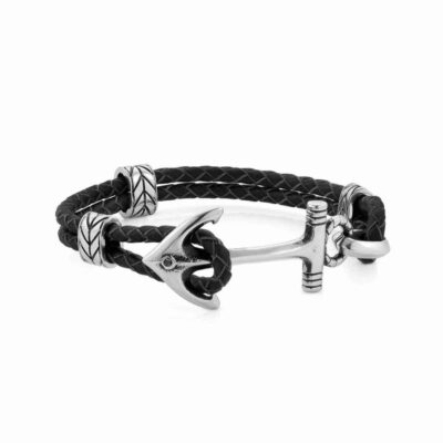 Men Nomination  | Instinctstyle Marina Leather Bracelet With Anchor