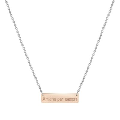 Women Nomination  | Bella La Vita Necklace Amiche Per Sempre Plaque