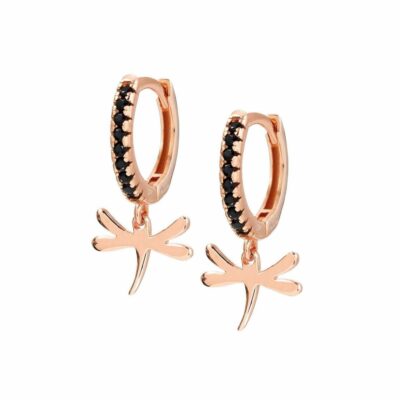 Women Nomination  | Chic&Charm Earrings With Dragonfly White Rhodium