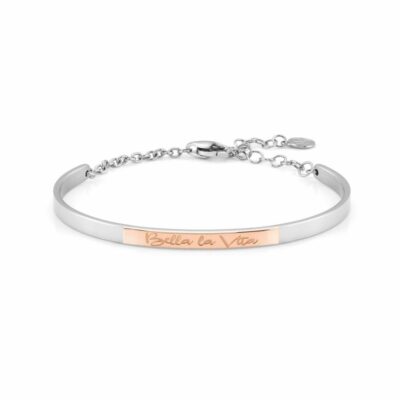 Women Nomination  | Bella La Vita Special Edition Rigid Bracelet With Plaque