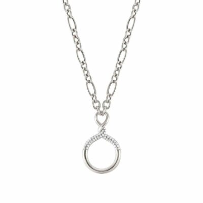 Women Nomination  | Sterling Silver Endless Necklace With Stones