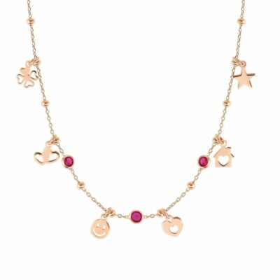 Women Nomination  | Melodie Necklace, Mix Symbol Pendants, Red Cz