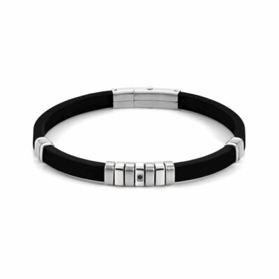 Men Nomination  | City Bracelet In Silicon And Stainless Steel