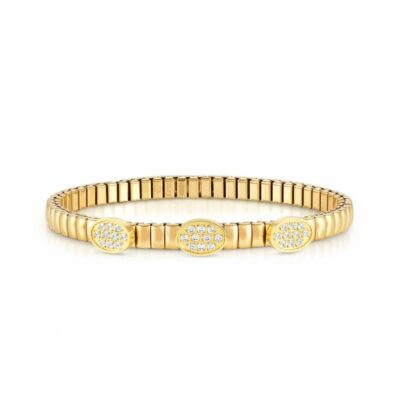 Women Nomination  | Extension Bracelet, Yellow Pvd With 3 Ovals