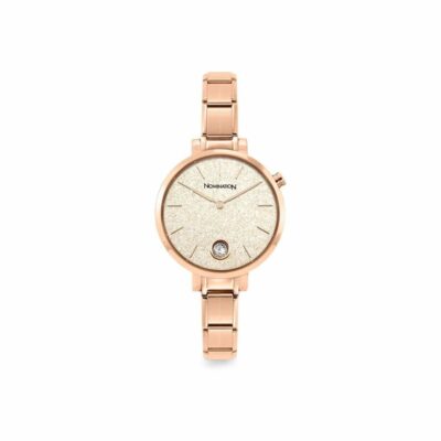 Women Nomination  | Composable Rosegold Watch, Glitter And Cz