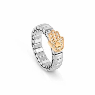 Women Nomination  | Extension Ring In Stainless Steel With Fatima Hand