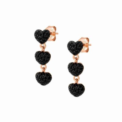 Women Nomination  | Easychic Hearts Earrings 22Kfinish Rose Gold