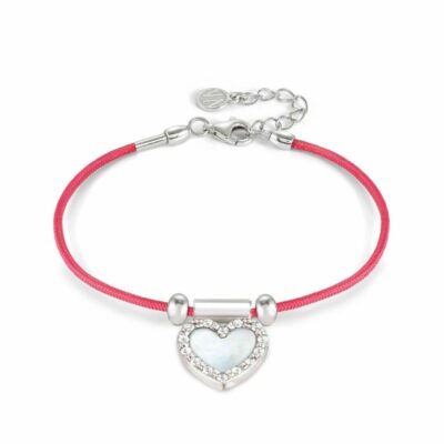 Women Nomination  | Seimia Bracelet, Red, Mother Of Pearl Heart