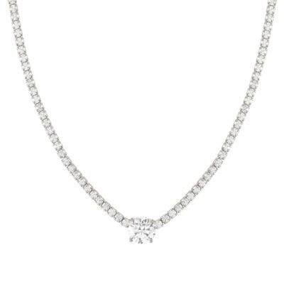 Women Nomination  | Chic&Charm Joyful Ed Necklace, White Stone