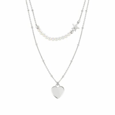 Women Nomination  | Melodie Necklace With Heart And Pearls