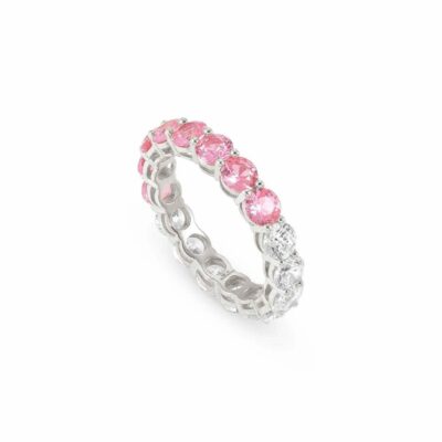 Women Nomination  | Chic&Charm Joyful Ed Ring, White And Pink Stones